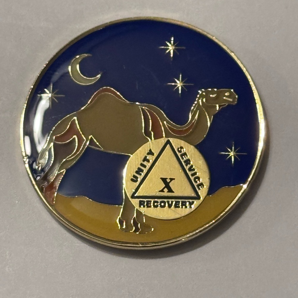 AA Recovery Milestone 10yrs Roman Numeral ‘X’ Unity Service Recovery Medallion